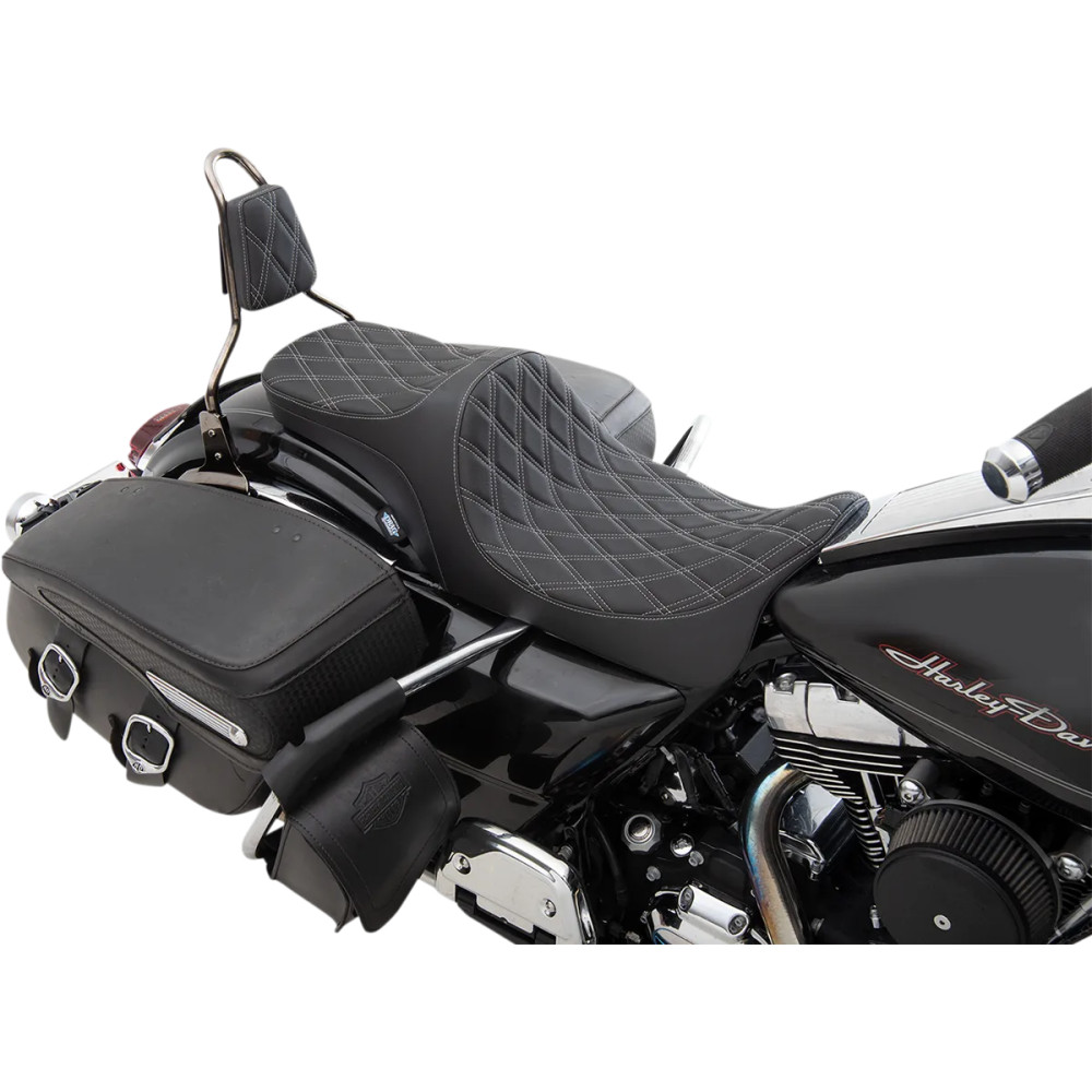 Predator III Asiento 2-Up — 30-1/2" total, 15" conductor, Negro, Plata