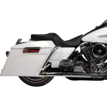 Asiento Freedom Touring — 38 cm (15\") ancho del conductor, 77.5 cm (30-1/2\") longitud total, Negro, Plateado
