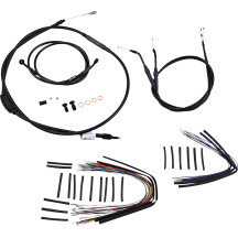 Complete Black Vinyl Handlebar Cable/Line Kit for Ape Hanger Handlebars