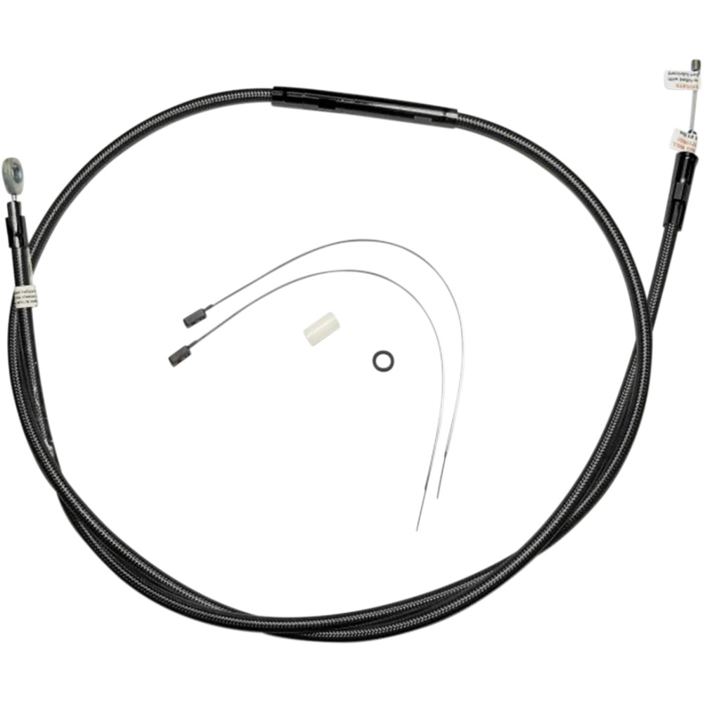Cable de embrague Black Pearl™ de alta eficiencia — 179,5 cm funda, 79 mm recorrido, 80 cm ajustador, Negro pulido