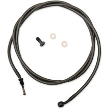 Cable de embrague trenzado Midnight — 12"–14" Ape Hanger, negro