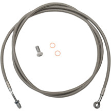 Cable de embrague trenzado de acero inoxidable — Ape hanger, 38 cm–43 cm (15"–17"), pulido