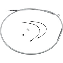 Cable de embrague trenzado Sterling Chromite II® de alta eficiencia — funda 200 cm, recorrido 79 mm, ajustador 83.5 cm, cromo