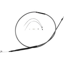 Cable de embrague KARBONFIBR pulido de alta eficiencia — 200 cm (78-11/16 in) carcasa, 79 mm (3-1/8 in) recorrido, Plateado puli