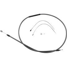 Cable de embrague KARBONFIBR pulido de alta eficiencia — 169.5 cm carcasa, 71 mm recorrido, plateado pulido