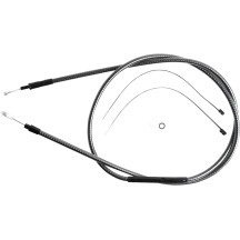 Cable de embrague KARBONFIBR pulido de alta eficiencia — carcasa 68-11/16", recorrido 71 mm, plateado pulido