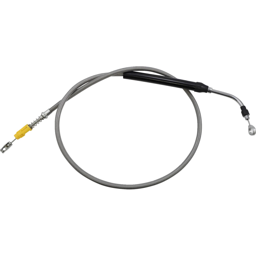 Cable de embrague trenzado de acero inoxidable — Compatible con ape hanger, 38–43 cm (15"–17"), Pulido