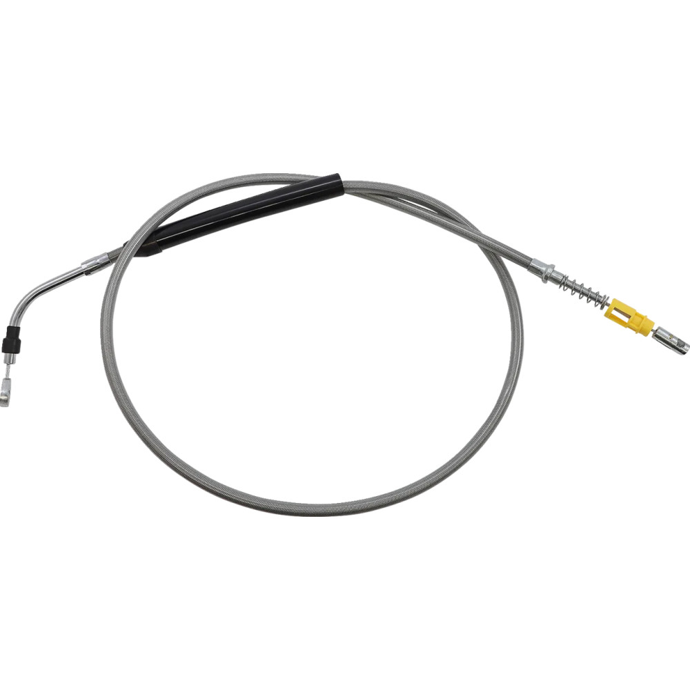 Cable de embrague trenzado de acero inoxidable — 45.5 cm–51 cm (18"–20"), Ape Hanger, plateado pulido