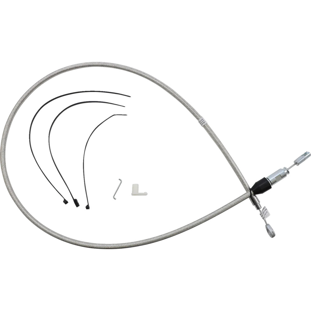 Cable superior de embrague con conexión rápida de acero inoxidable pulido — 122 cm (48\"), 59 mm (2-5/16\"), plateado, pulido