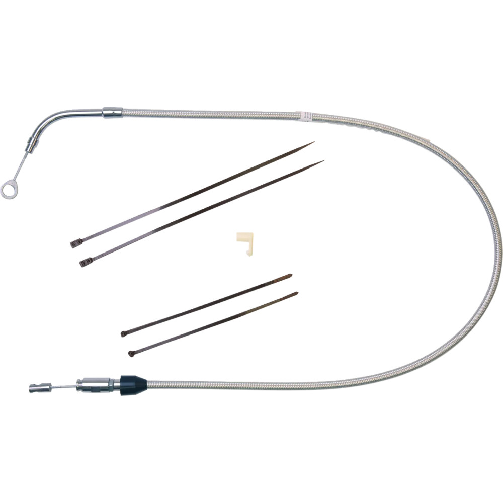 Cable superior de embrague con conexión rápida en acero inoxidable pulido — 119.5 cm (47"), 59 mm (2-5/16"), plata, pulido