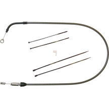 KARBONFIBR Cable de embrague superior de conexión rápida — 109 cm (43"), 59 mm (2-5/16"), plateado pulido, fibra de carbono