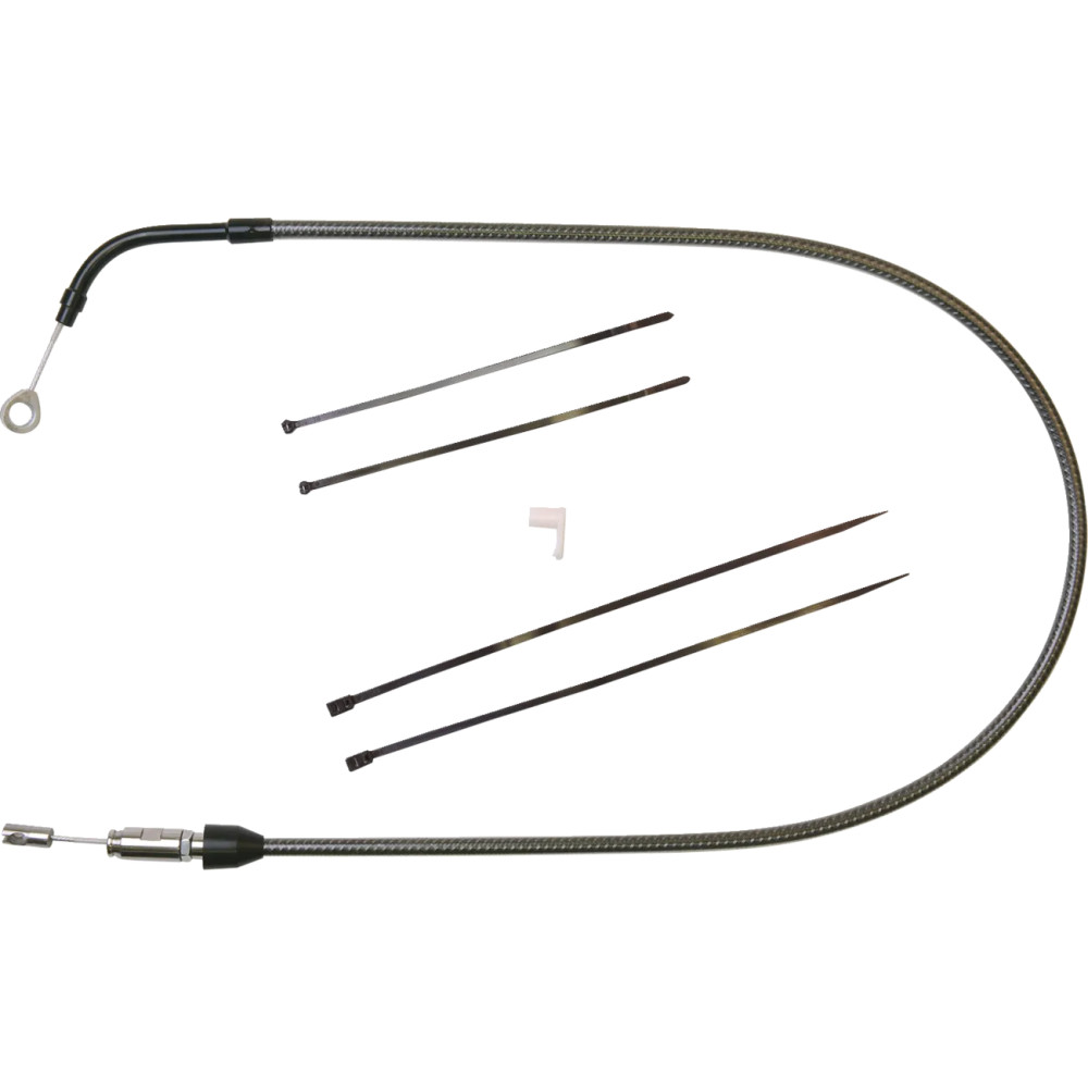 KARBONFIBR Cable de embrague superior de conexión rápida — 109 cm (43"), 59 mm (2-5/16"), plateado pulido, fibra de carbono
