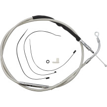 Cable de embrague pulido de acero inoxidable de alta eficiencia — 182.5 cm carcasa, 89 mm recorrido, 64.5 cm ajustador