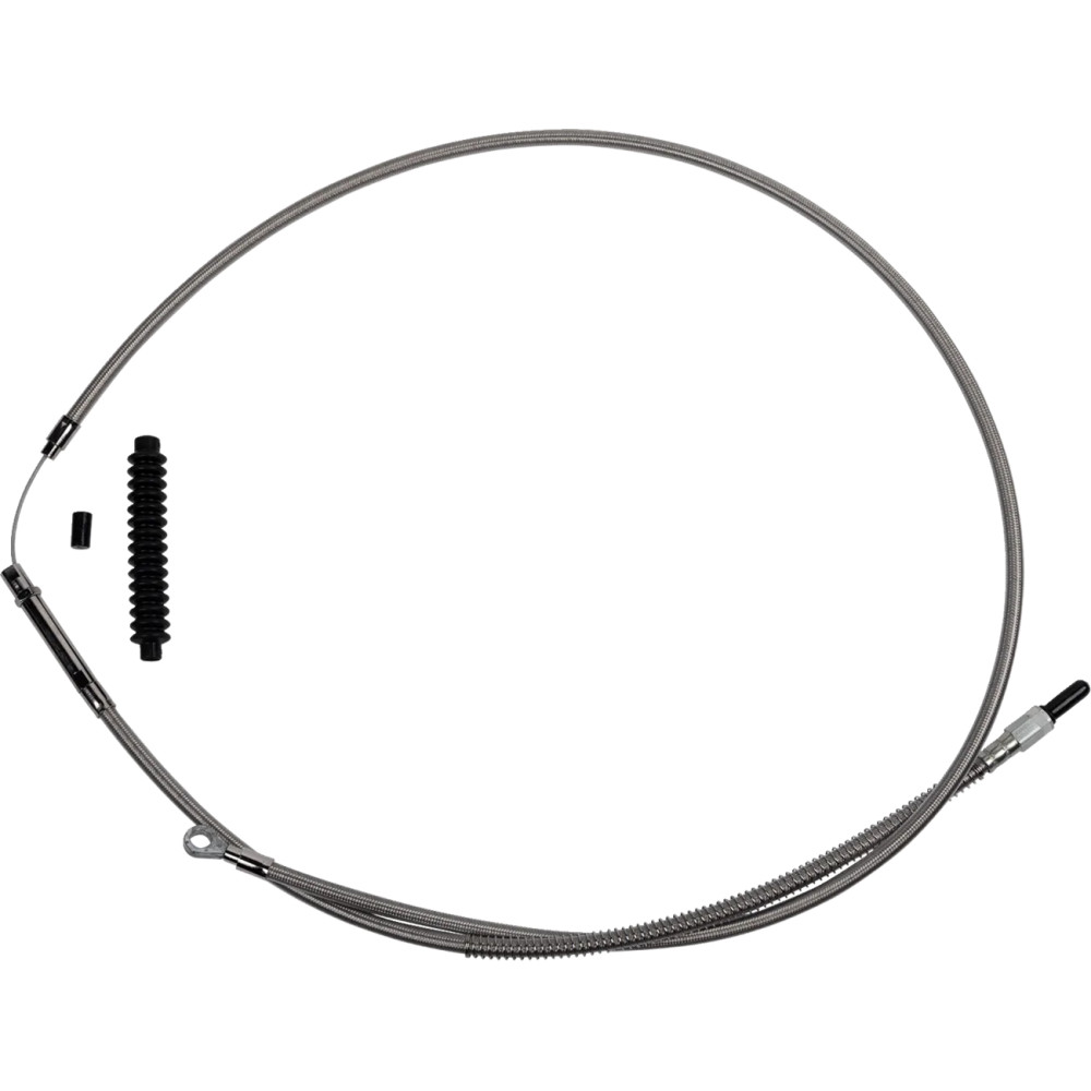 High-Efficiency Stainless Steel Clutch Cable for Harley-Davidson — +20.3 cm (8 in), Silver