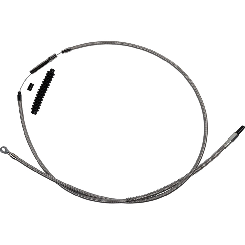 Cable de embrague de acero inoxidable de alta eficiencia para Harley-Davidson — +20.3 cm (8\"), Plata