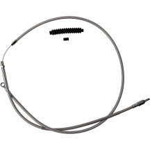 Cable de embrague de alta eficiencia en acero inoxidable para Harley-Davidson — +15.2 cm (6\"), embrague, plateado