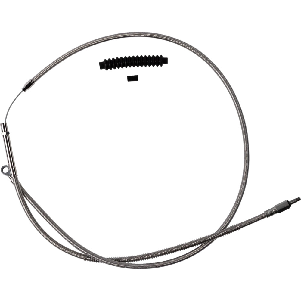 Cable de embrague de alta eficiencia en acero inoxidable para Harley-Davidson — +15.2 cm (6\"), embrague, plateado