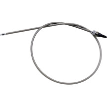 Cable de velocímetro trenzado Armor Coat de acero inoxidable para Harley-Davidson — 117 cm (46 in), cromo