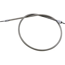 Cable de velocímetro trenzado Armor Coat de acero inoxidable para Harley-Davidson — 89 cm (35\"), Cromo