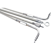 Cable de velocímetro trenzado Armor Coat de acero inoxidable para Harley-Davidson — 109 cm (43 in), cromado