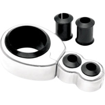 Cable Clamp — Mounting diameter 25.4 mm–28.6 mm (1"–1-1/8"), Chrome, Clutch/Throttle