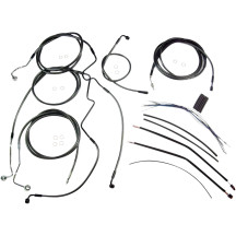 Kit de instalación Black Pearl™ para manillar de diseño — 12"-14" altura de elevador, Ape Hanger, Negro