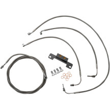 Kit estándar de cables de manillar/líneas de freno de vinilo negro — Ape Hanger, ajuste 12"-14", sin ABS
