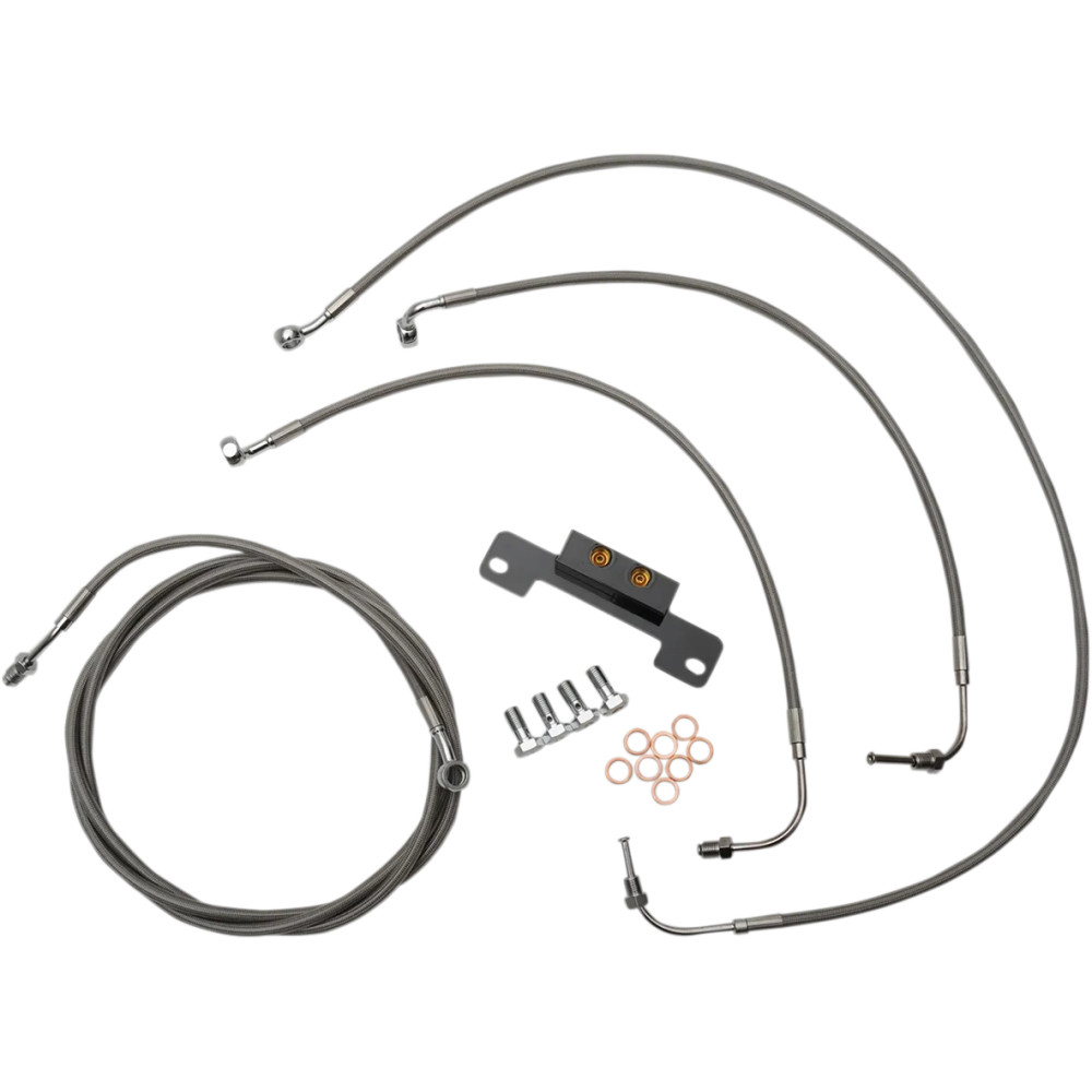 Kit estándar de cables de manillar/líneas de freno de vinilo negro — Ape Hanger, ajuste 12"-14", sin ABS
