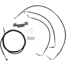 Kit estándar de cables/líneas de freno para manillar en vinilo negro — ajuste 15"–17", Ape Hanger