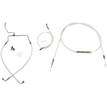 Sterling Chromite II® Kit de instalación para manillar de diseño — elevación 10", Ape Hanger, Cromado, con capa transparente