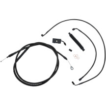 Kit estándar Midnight trenzado de cables/latiguillos para manillar — Compatible con risers de 45.5–51 cm (18"–20"), Ape Hanger, 
