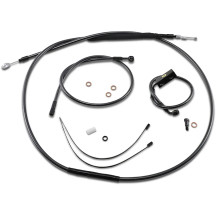 Black Pearl™ Designer Handlebar Installation Kit — 12"–14" fit, Ape Hanger, Black