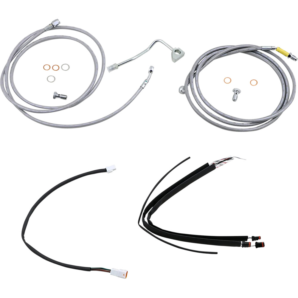 Complete Stainless Braided Handlebar Cable/Brake Line Kit Complete Stainless Braided Handlebar Cable/Brake Line Kit