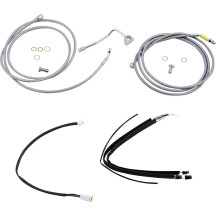 Complete Stainless Braided Handlebar Cable/Brake Line Kit