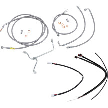 Complete Stainless Braided Handlebar Cable/Brake Line Kit