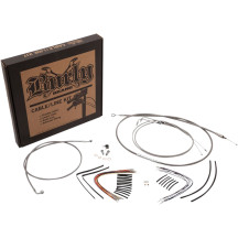 Complete Stainless Braided Handlebar Cable/Brake Line Kit