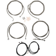 Kit completo de cables Plug-and-Play — Para manillares 30,5 cm - 35,5 cm (12" - 14"), natural con acabado transparente