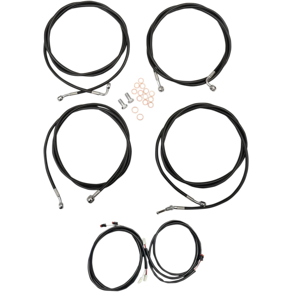Kit completo de cables Plug-and-Play — 38–43 cm (15"–17"), ABS, negro