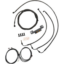 Kit completo de cables plug-and-play — Compatible con manillares 38–43 cm (15"–17"), sin ABS, Negro