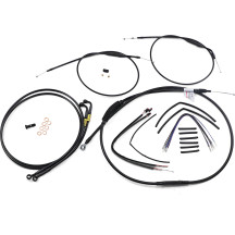 Kit de Cables/Líneas de Manillar de Vinilo Negro Completo para Manillares Ape Hanger