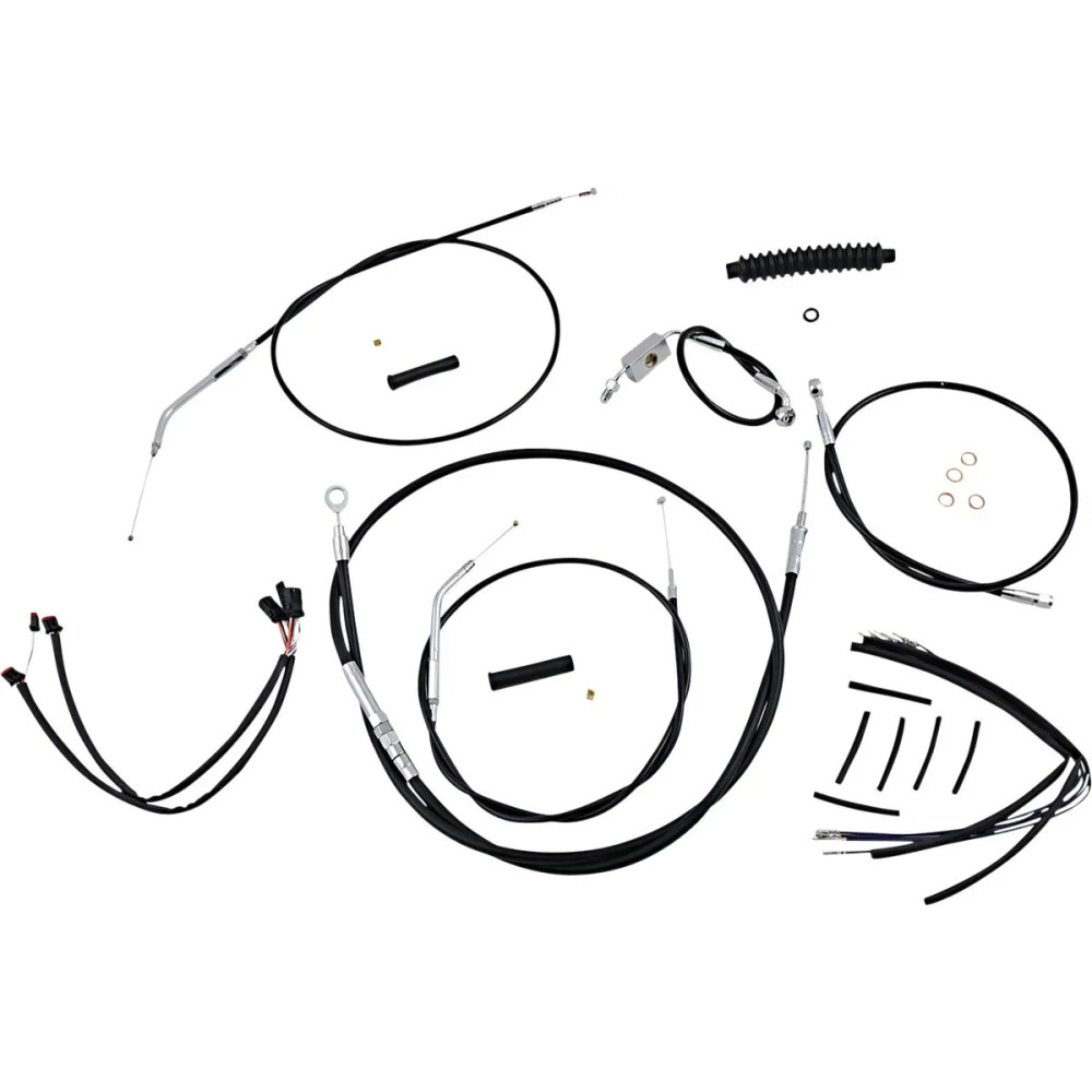 Kit de instalación de manillar XR — altura 35,5 cm (14"–16"), Ape Hanger, Negro, Cromado