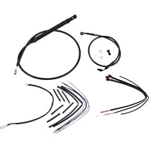 Kit completo de cable/linea de manillar de vinilo negro para manillares Ape Hanger