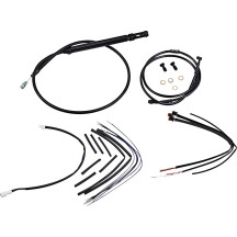 Kit de Cables/Líneas de Manillar de Vinilo Negro Completo para Manillares Ape Hanger