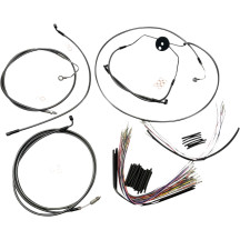 Black Pearl™ Designer Handlebar Installation Kit — Ape hanger, 12"–14" risers, Black