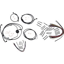 Black Pearl™ Designer Handlebar Installation Kit — Ape hanger, 15"–17" risers, Black