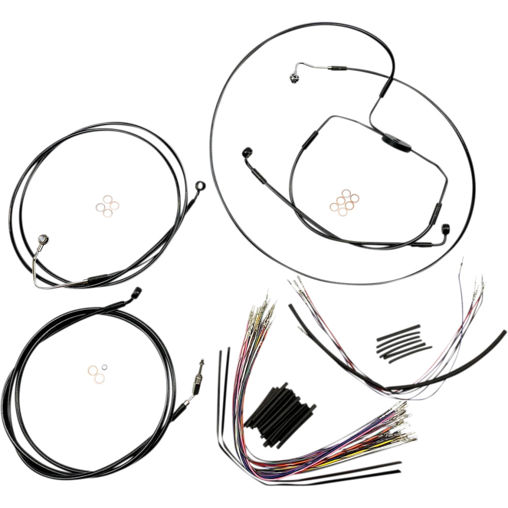 XR Handlebar Installation Kit — 12"–14" risers, ape hanger, Black