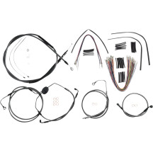 KARBONFIBR Kit de instalación de manillar de diseñador — Ape hanger, 12"–14" riser, fibra de carbono, plateado