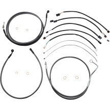KARBONFIBR Kit de instalación de manillar de diseñador — Ape Hanger, 38 cm - 43 cm, Fibra de carbono, plateado
