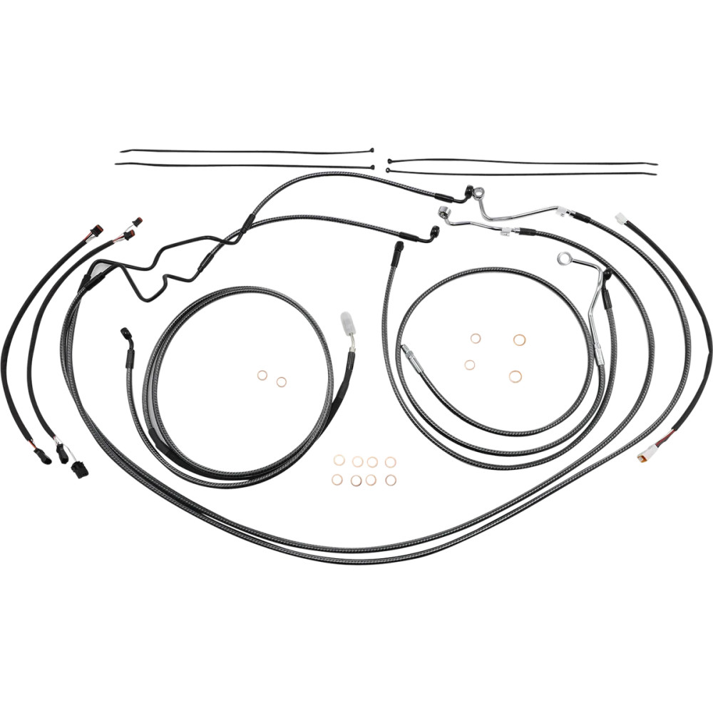KARBONFIBR Kit de instalación de manillar de diseño — elevadores 15"–17", Ape hanger, Fibra de carbono