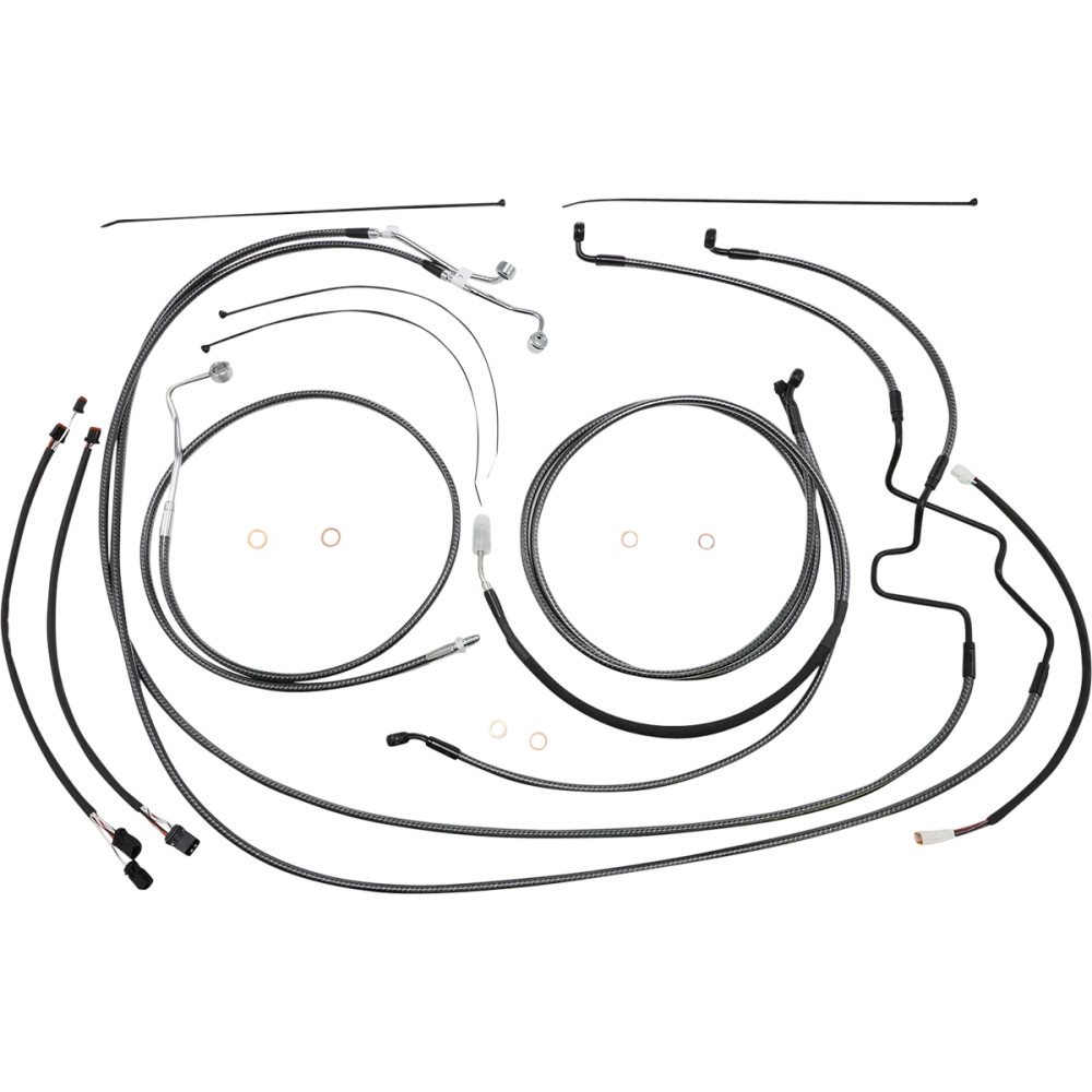KARBONFIBR Kit de instalación para manillar Designer — 38–43 cm (15–17 in) altura del manillar, fibra de carbono/plateado
